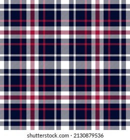 Tartan plaid. Patrón escocés en jaula roja y blanca. Jaula escocesa. Fondo tradicional escocés a cuadros. Plantilla para ornamento de diseño. Textura de tela sin foco Rectalización de patrones étnicos ilustraciones vectoriales