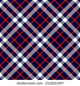 Tartan plaid. Scottish pattern in red, white cage. Scottish cage. Traditional Scottish checkered background. Template for design ornament. Seamless fabric texture ethnic pattern vector illustrations
