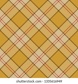 Tartan Plaid Scottish Seamless Pattern Background. Camel Beige,  Gold, Red  and  Black  Color  Wrap.  Flannel Shirt Patterns. Trendy Tiles Vector Illustration for Wallpapers.