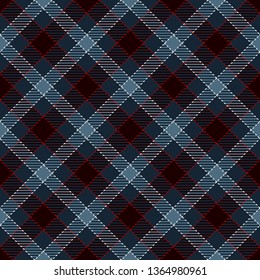 Tartan Plaid Scottish Seamless Pattern Background. Black, Red,  White  and  Blue  Color  Wrap.  Flannel Shirt Patterns. Trendy Tiles Vector Illustration for Wallpapers.