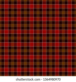 Tartan Plaid Scottish Seamless Pattern Background. Black, Red, Brown, Gold  and  White  Color  Wrap.  Flannel Shirt Patterns. Trendy Tiles Vector Illustration for Wallpapers
