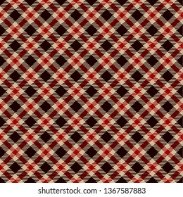 Tartan Plaid Scottish Seamless Pattern Background. Black, Red  and  Camel Beige  Color  Wrap. Flannel Shirt Patterns. Trendy Tiles Vector Illustration for Wallpapers