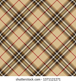 Tartan Plaid Scottish Seamless Pattern Background. Black, Red, White and  Camel Beige  Color  Wrap. Flannel Shirt Patterns. Trendy Tiles Vector Illustration for Wallpapers.