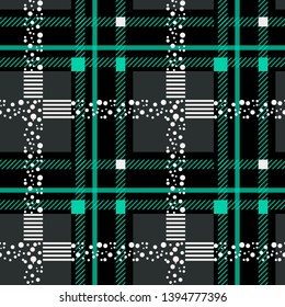 Tartan Plaid Scottish Seamless Pattern Background. Black and blue color wrap. Flannel shirt patterns. Trendy tiles vector illustration for wallpapers.