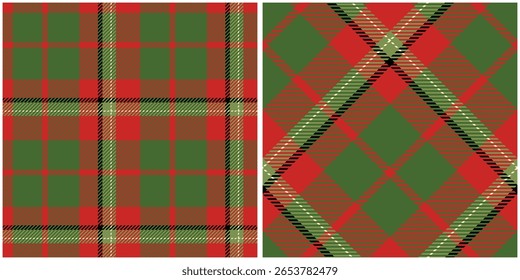 Tartan Xadrez Padrão Sem Costura. Padrão de xadrez de verificação abstrato. Vetor de ilustração de tartan sem costura definido para lenço, cobertor, outro moderno primavera verão outono inverno tecido de férias impressão.