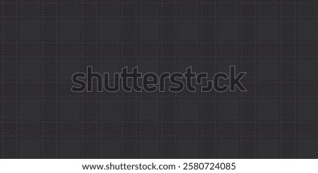 Tartan plaid seamless pattern all black background graphic illustration.