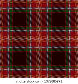 Tartan Plaid  Seamless Pattern Background. Black, Red, Green,  Yellow and  White  Color  Wrap. Flannel Shirt Patterns. Trendy Tiles Vector Illustration for Wallpapers.