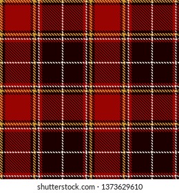 Tartan Plaid  Seamless Pattern Background. Black, Red, Gold  and  White  Color  Wrap. Flannel Shirt Patterns. Trendy Tiles Vector Illustration for Wallpapers.