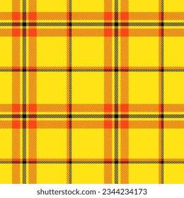 Tartan Plaid Seamless Pattern Background In Yellow Orange. Checkered fabric texture for flannel shirt, skirt, blanket, throw, other modern spring summer autumn winter modern fashion fabric
