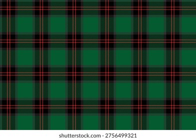 Tartan plaid seamless pattern background in red green for smart-casual outfits