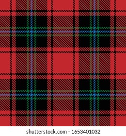 Tartan plaid nahtloses Muster, schwarz-grünes Muster, Stoffstruktur, roter Hintergrund, Schottischer Käfig
