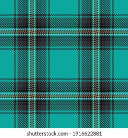 Tartan plaid seamless pattern black white brown gray line fabric texture green background, Check design ,Scottish cage , Vector illustration