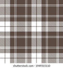 Tartan plaid seamless pattern black white line fabric texture gray background, Scottish cage , Check design , Vector illustration