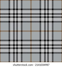 Tartan plaid seamless pattern black brown color line . Shirt print fabric texture gray background, Scottish cage , New year ,Gift box paper decoration, Check design Vector illustration