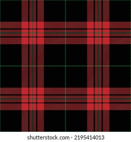 Tartan plaid seamless pattern black ,white , red color line . Shirt print fabric texture blue background, Scottish cage , New year ,Gift box paper decoration, Check design Vector illustration