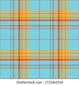 Tartán trenzado fondo azul patrón sin fisuras. pantalones de metralla , Dibujo vectorial para papeles pintados , Textura de tela de color de línea roja amarilla , jaula escocesa .