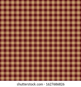 Tartan plaid seamless pattern brown red line fabric texture background, Scottish cage