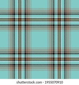 Tartán trenzado sin costura patrón marrón textura de tela blanca color negro fondo verde, jaula escocesa , Comprobar diseño , Ilustración vectorial