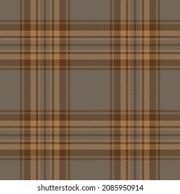 Tartán trenzado sin costura patrón marrón textura de tela fondo gris, camisa de Flannel , jaula escocesa , Comprobar diseño , Decoración navideña , Ilustración vectorial