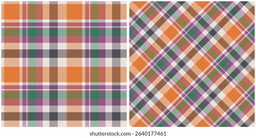 Tartan Plaid Seamless Pattern. Checker Pattern. Template for Design Ornament. Seamless Fabric Texture. Vector Illustration