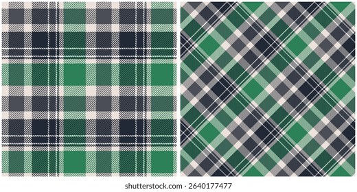 Tartan Plaid Seamless Pattern. Checker Pattern. Traditional Scottish Woven Fabric. Lumberjack Shirt Flannel Textile. Pattern Tile Swatch Included.