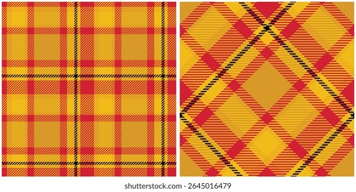 Tartan Xadrez Padrão Sem Costura. Padrão do verificador. Tecido Escocês Tradicional. Camisa Lumberjack Flannel Têxtil. Amostra De Bloco Padrão Incluída.
