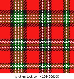 Tartan Plaid Seamless pattern for Christmas. Checked Pattern in Christmas colors. Blanket, Textile, fabric, Scottish tartan plaid. Scotland. UK. Golf.