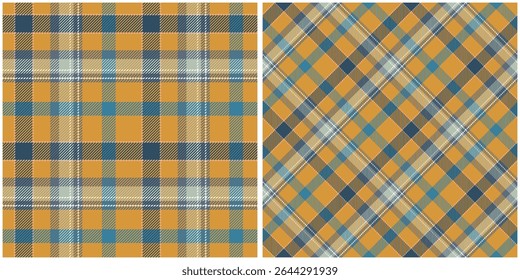 Tartan Xadrez Padrão Sem Costura. Padrões de Gingham. Tecido Escocês Tradicional. Camisa Lumberjack Flannel Têxtil. Amostra De Bloco Padrão Incluída.