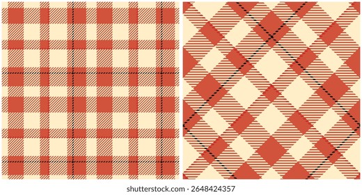 Patrón de cuadros de tartán sin fisuras. Patrones de Gingham. Camisa de franela Patrones de tartán. Ilustración vectorial de azulejos de moda para Fondos de pantalla.