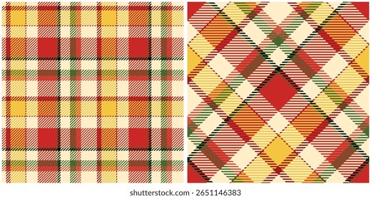 Tartan Plaid nahtloses Muster. Gingham-Muster. Nahtloses Tartan Illustration Vektor Set für Schal, Decke, andere moderne Frühling Sommer Herbst Winter Urlaub Stoffdruck.