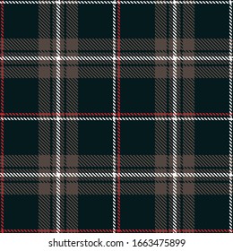 Tartan plaid seamless pattern gray white line fabric texture background, Scottish cage