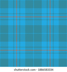 Tartan plaid seamless pattern red line fabric texture blue background, Scottish cage,