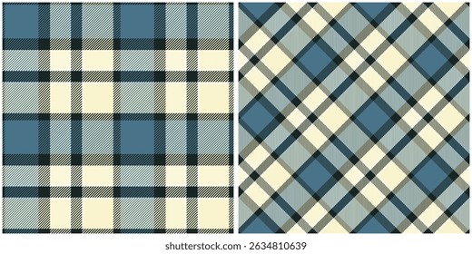 Tartan Xadrez Padrão Sem Costura. Tartan escocês padrão sem emenda. Tecido Escocês Tradicional. Camisa Lumberjack Flannel Têxtil. Amostra De Bloco Padrão Incluída.