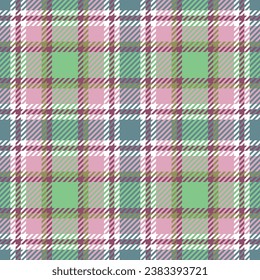 Tartan plaid seamless pattern. Traditional textile checkered design. Abstract geometric seamless pattern in pink, violet, green, gray, white