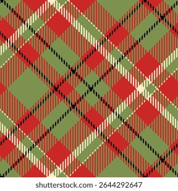 Tartan Xadrez Padrão Sem Costura. Histórico Tradicional Escocês Checkered. Modelo para Ornamento de Design. Textura de malha perfeita. Ilustração de vetor