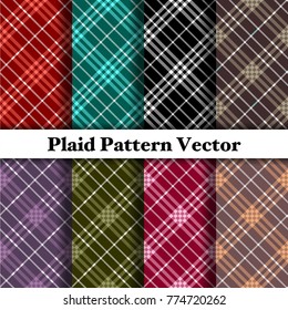 Tartan Plaid Seamless Pattern Vector Design for Wrapping, Packaging, Covers and Cloths