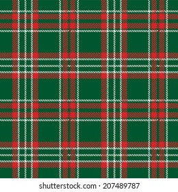 Tartan, plaid Seamless pattern. Wallpaper,wrapping paper,textile.Retro style.Fashion illustration,vector.Traditional red and green scottish ornament,background.Christmas,new year  decor.