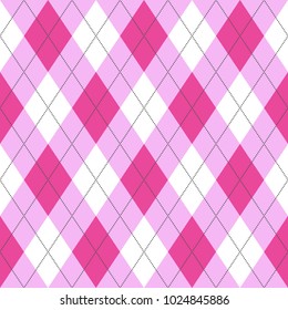 Tartan plaid seamless pink vector pattern
