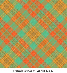 Tartan Plaid With Summer Color Pattern. Vector illustration. 