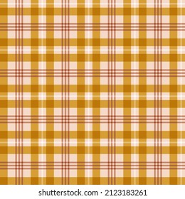 Tartan plaid vector seamless pattern. Geometric abstract background. Faded autumn colours checkered surface design.