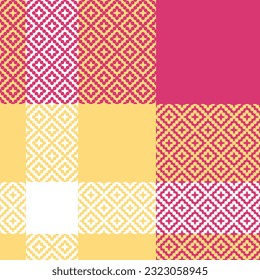 Tartan Plaid Vector Seamless Pattern. Classic Scottish Tartan Design. Traditional Scottish Woven Fabric. Lumberjack Shirt Flannel Textile. Pattern Tile Swatch Included.