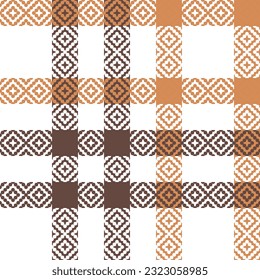 Tartan Plaid Vector Seamless Pattern. Classic Plaid Tartan. Traditional Scottish Woven Fabric. Lumberjack Shirt Flannel Textile. Pattern Tile Swatch Included.