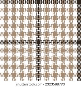 Tartan Plaid Vector Seamless Pattern. Classic Plaid Tartan. for Scarf, Dress, Skirt, Other Modern Spring Autumn Winter Fashion Textile Design.