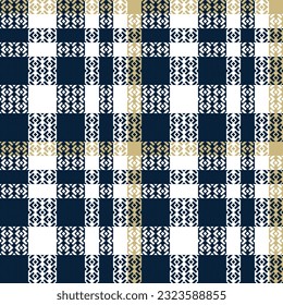 Tartan Plaid Vector Seamless Pattern. Tartan Seamless Pattern. Template for Design Ornament. Seamless Fabric Texture.