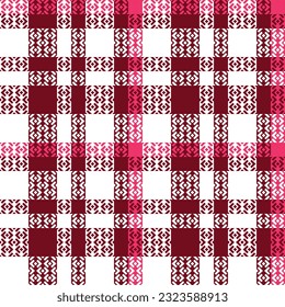 Tartan Plaid Vector Seamless Pattern. Checker Pattern. Traditional Scottish Woven Fabric. Lumberjack Shirt Flannel Textile. Pattern Tile Swatch Included.
