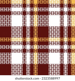 Tartan Plaid Vector Seamless Pattern. Scottish Tartan Seamless Pattern. Template for Design Ornament. Seamless Fabric Texture.
