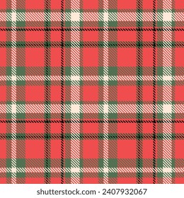Tartan Plaid Vector Seamless Pattern. Checkerboard Pattern. Seamless Tartan Illustration Vector Set for Scarf, Blanket, Other Modern Spring Summer Autumn Winter Holiday Fabric Print.