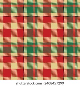 Tartan Plaid Vector Seamless Pattern. Classic Plaid Tartan. Seamless Tartan Illustration Vector Set for Scarf, Blanket, Other Modern Spring Summer Autumn Winter Holiday Fabric Print.