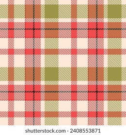 Tartan Plaid Vector Seamless Pattern. Plaid Pattern Seamless. Seamless Tartan Illustration Vector Set for Scarf, Blanket, Other Modern Spring Summer Autumn Winter Holiday Fabric Print.