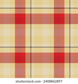 Tartan Plaid Vector Seamless Pattern. Classic Scottish Tartan Design. Seamless Tartan Illustration Vector Set for Scarf, Blanket, Other Modern Spring Summer Autumn Winter Holiday Fabric Print.